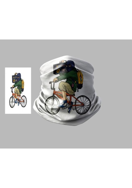 Bisiklet Tasarımlı Motorcu Çok Amaçlı Outdoor Boyunluk Unisex Bandana