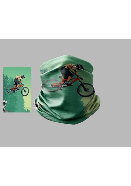 Bisiklet Tasarımlı Motorcu Çok Amaçlı Outdoor Boyunluk Unisex Bandana