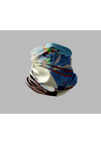 Kayak & Dağ Tasarımlı Motorcu Çok Amaçlı Outdoor Boyunluk Unisex Bandana