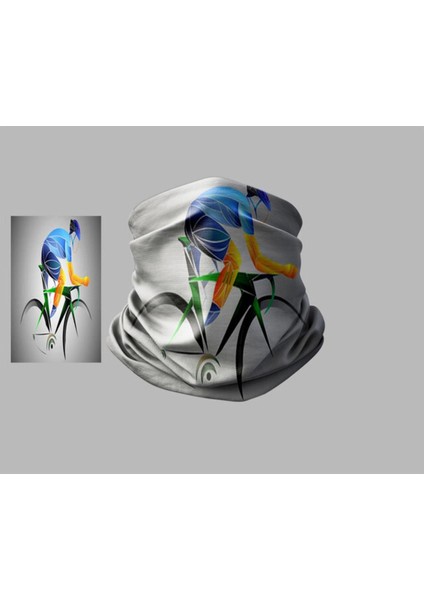 Bisiklet Tasarımlı Motorcu Çok Amaçlı Outdoor Boyunluk Unisex Bandana