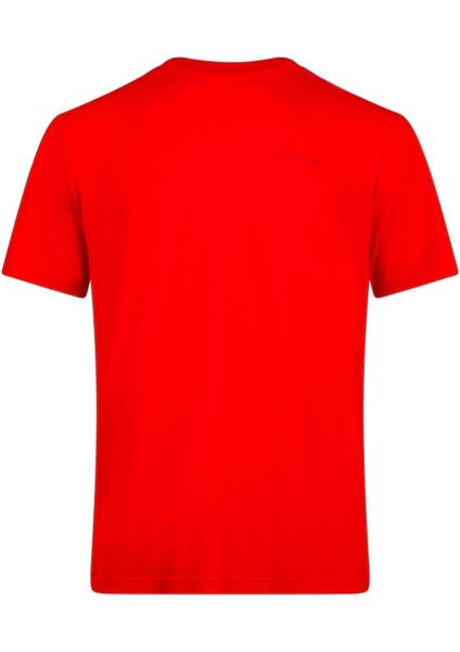 Wınson Erkek Viloft Sıfır Yaka T-Shirt Kırmızı 2ASWINMFBSS24