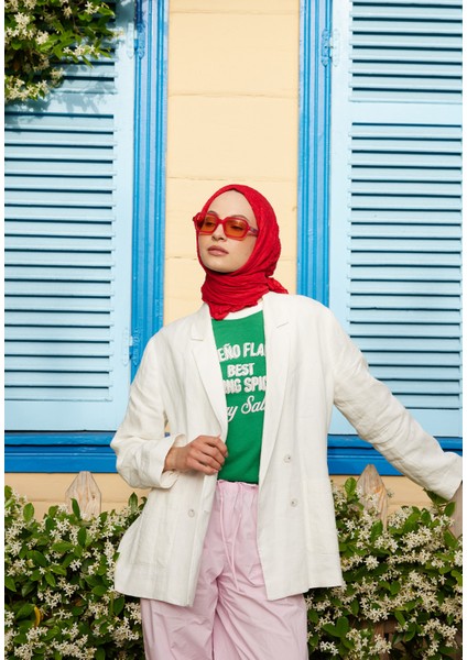 Vual Crash Şal Kırmızı