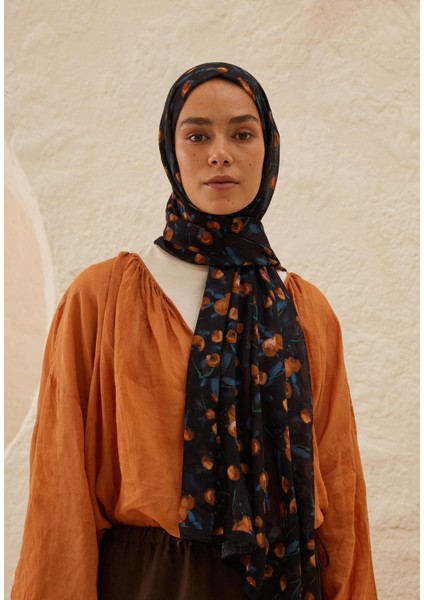 Cherry Desen Rami Şal Lacivert fiyatları