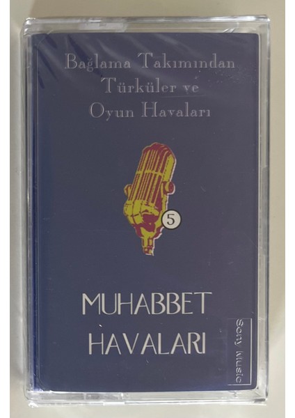 Bağlama Takımından Türküler ve Oyun Havaları Muhasbbet Havaları Kaset (Jelatininde Sıfır Orjnal Dönem Baskı Kaset)