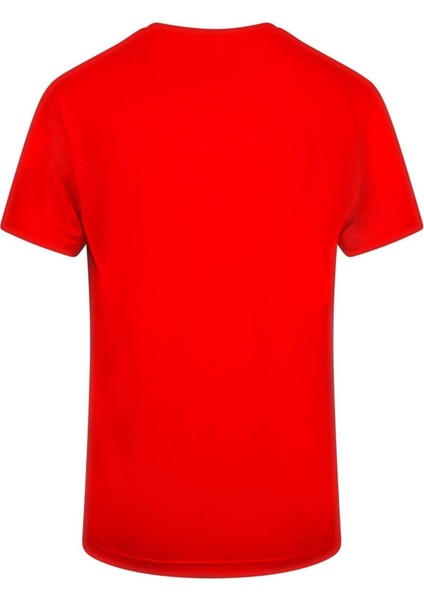 Wınson Erkek Viloft Sıfır Yaka T-Shirt Kırmızı 2ASWINMFBSS24