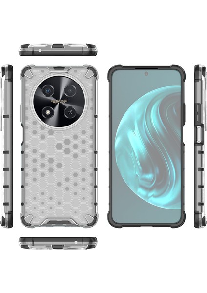 Huawei Nova 12I 4g / Enjoy 70 Pro Kılıf Için Pc+Tpu Petek Tasarımlı Koruyucu Telefon Kapağı - Gri (Yurt Dışından) modelleri