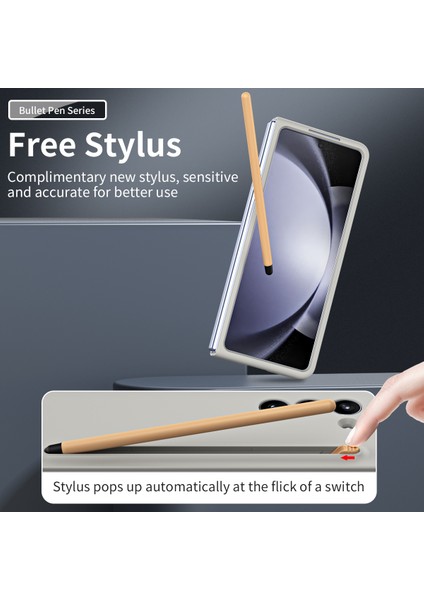 Galaxy Z Fold6 5g Kılıf Için Temperli Cam Filmli ve Kalemli, Ten Dokunmalı Sert Pc Telefon Kapağı - Açık Gri (Yurt Dışından) indirimleri