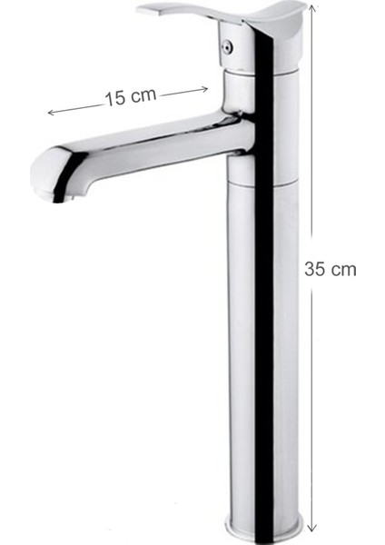 Aç Kapa Çanak Tipi Uzun Yüksek Lavabo Bataryası