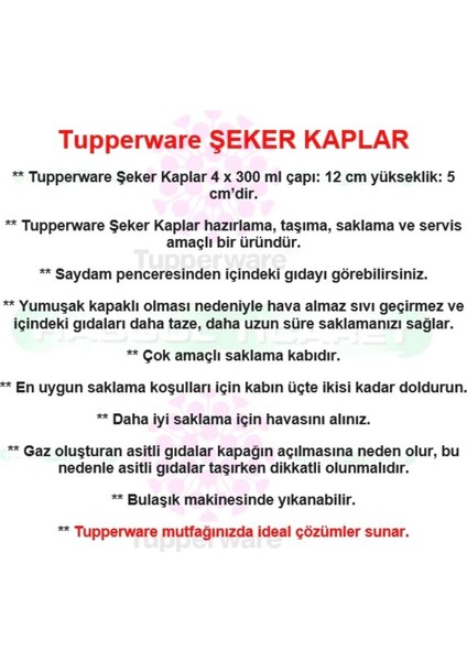 Saklama Kabı Dörtlü Mor Şeker Kaplar