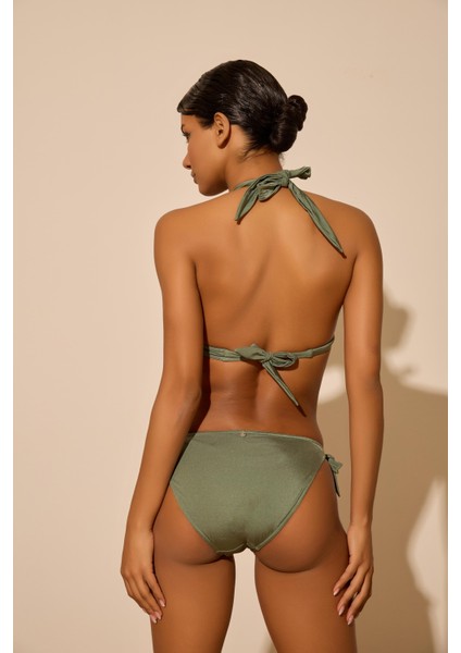 Kadın Yeşil Renkli Bağlamalı Bikini Altı fiyatları