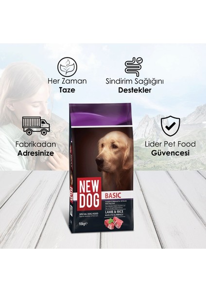 New Dog Kuzu Etli - Pirinçli Yetişkin Köpek Maması 10 kg