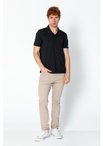 Erkek Regular Fit Salaş Düğmeli Polo Yaka Kırışmaz T-Shirt fiyatları