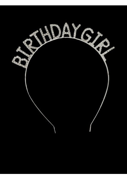 Doğum Günü Kızı Birthday Girl Metal Kristal Taşlı Taç