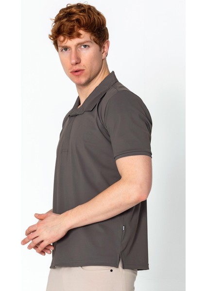 Erkek Regular Fit Salaş Düğmeli Polo Yaka Kırışmaz T-Shirt modelleri