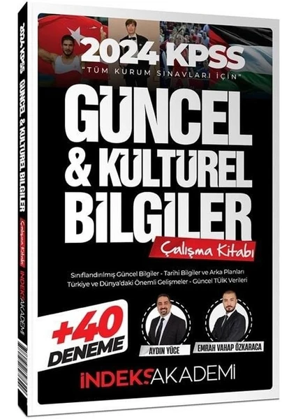 İndeks Akademi Yayıncılık 2024 KPSS  Güncel ve Kültürel Bilgiler Çalışma Kitabı 40 Deneme