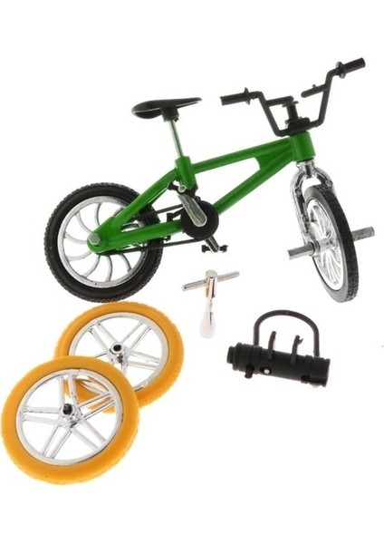 Alaşım Mini Parmak Bmx Bisiklet Oyuncak W / 2x Yedek Lastik Bisiklet Diecast Model (Yurt Dışından)