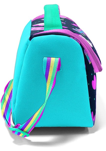 Kids Lacivert Pembe Kedili Paten Desenli Thermo Beslenme Çantası 11891