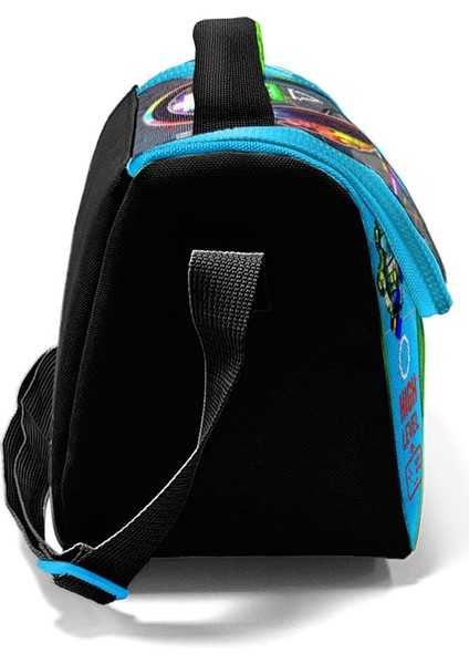 Siyah Fosforlu Yeşil Kulaklık Game Desenli Thermo Beslenme Çantası 11877