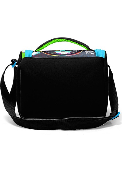 Siyah Fosforlu Yeşil Kulaklık Game Desenli Thermo Beslenme Çantası 11877 modelleri