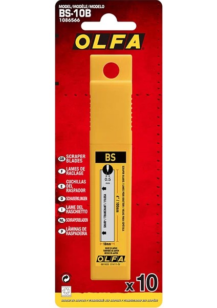 BS-10B Kazıma Bıçağı Yedeği (10 Lu)