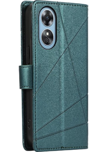 Mellow Shop Oppo A17 Şok Emici Darbeye Kickstand Üç Kart Için Flip Case (Yurt Dışından)