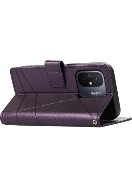 Xiaomi Redmi 12C Darbeye Şok Emici Üç Kart Yuvaları Için Flip Case (Yurt Dışından)