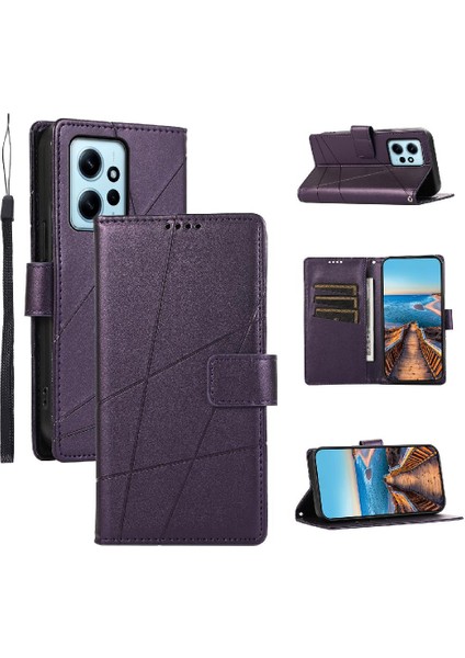 Xiaomi Redmi Not 12 Için Flip Case 4g Darbeye Şok Emici Üç (Yurt Dışından)