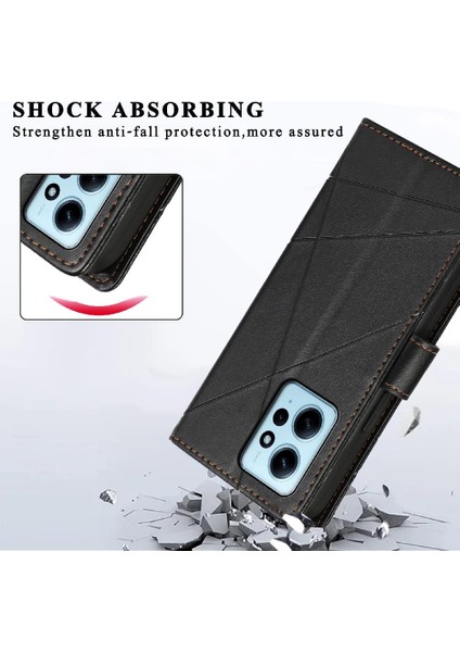 Xiaomi Redmi Not 12 Için Flip Case 4g Darbeye Şok Emici Üç (Yurt Dışından)