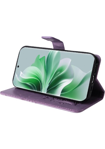 Oppo Oppo 11 5g Flip Kickstand Için Kılıf Kart Yuvası Standı ile Darbeye Pu (Yurt Dışından)