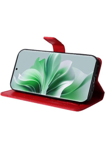 Oppo Oppo 11 5g Flip Kickstand Için Kılıf Kart Yuvası Standı ile Darbeye Pu (Yurt Dışından)