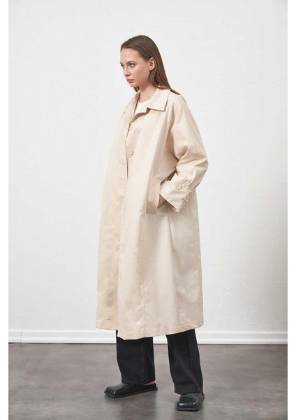 Oversize Trenchcoat Ceket Ekru