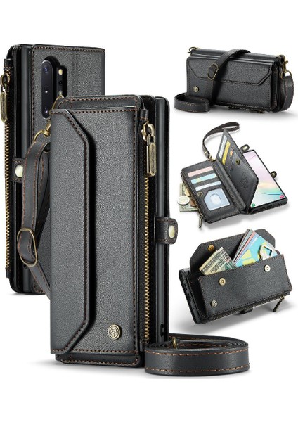 Samsung Galaxy NOTE10 Artı Rfid Engelleme Durumda Cüzdan Için Crossbody Durumda (Yurt Dışından)