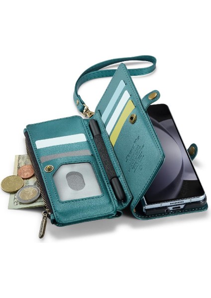 Mellow Shop Samsung Galaxy Z Için Crossbody Durumda Kat 5 5g Kılıf Cüzdan Kart Tutucu Rfid (Yurt Dışından)