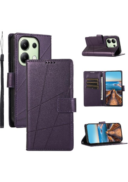 Xiaomi Redmi Not 13 Için Flip Case 4g Şok Emici Darbeye Üç (Yurt Dışından)