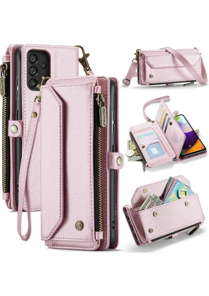 Samsung Galaxy Için Crossbody Durumda A52S 5g Kart Tutucu Cüzdan Kılıf Için Rfid (Yurt Dışından)