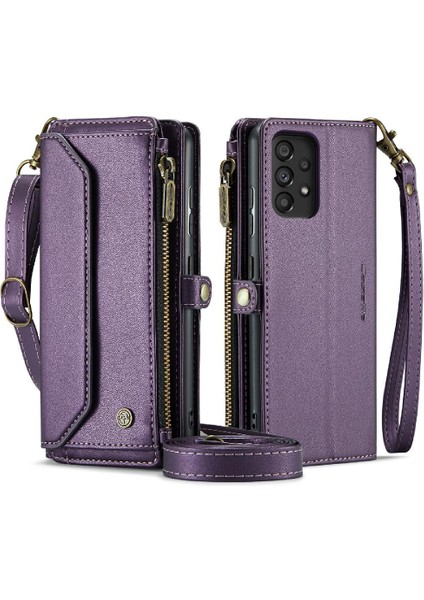 Samsung Galaxy Crossbody 4g/5g Için Crossbody Durumda Rfid Engelleme Fermuar Faturaları Için (Yurt Dışından)