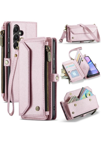 Samsung Galaxy A15 Için Crossbody Durumda 4g/5g Rfid Engelleme Durumda Cüzdan Kartı (Yurt Dışından)