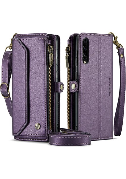 Samsung Galaxy Için Crossbody Durumda A50/A50S/A30S Fermuar Faturaları Yuvası Kılıf Için (Yurt Dışından)