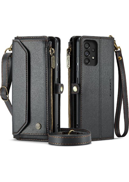 Samsung Galaxy Crossbody 4g/5g Için Crossbody Durumda Rfid Engelleme Fermuar Faturaları Için (Yurt Dışından)