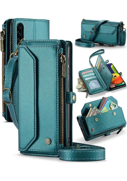 Samsung Galaxy Için Crossbody Durumda A50/A50S/A30S Fermuar Faturaları Yuvası Kılıf Için (Yurt Dışından)