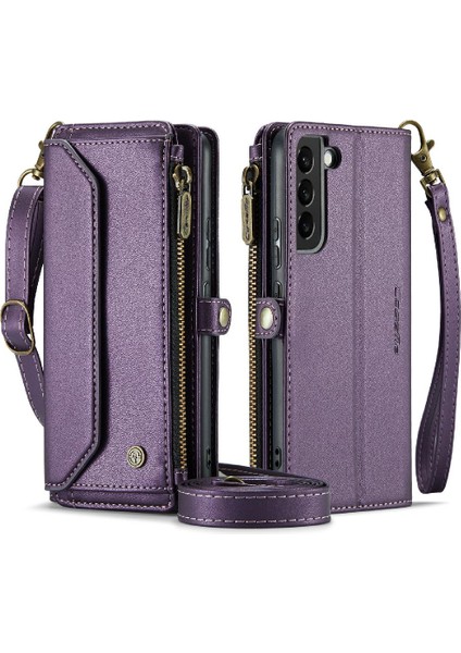 Samsung Galaxy S22 Artı Kılıf Için Crossbody Durumda Cüzdan Fermuar Faturaları Yuvası (Yurt Dışından)