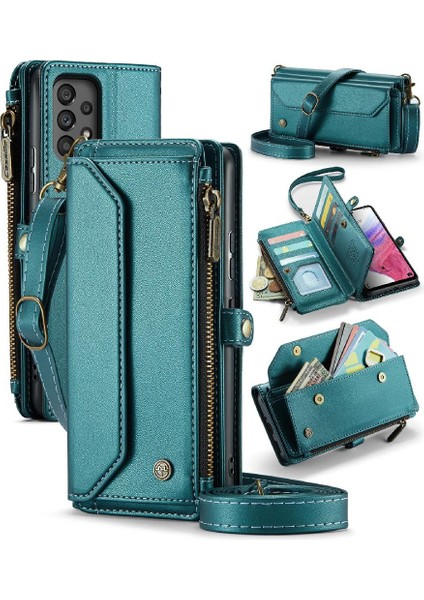 Samsung Galaxy A53 5g Için Crossbody Durumda Rfid Engelleme Kart Tutucu Kılıf (Yurt Dışından)
