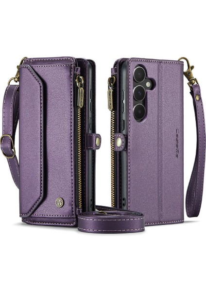 Samsung Galaxy A35 5g Için Crossbody Durumda Rfid Engelleme Fermuar Faturaları Yuvası (Yurt Dışından)