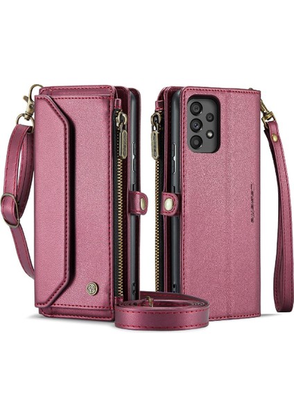 Samsung Galaxy A53 5g Için Crossbody Durumda Rfid Engelleme Kart Tutucu Kılıf (Yurt Dışından)