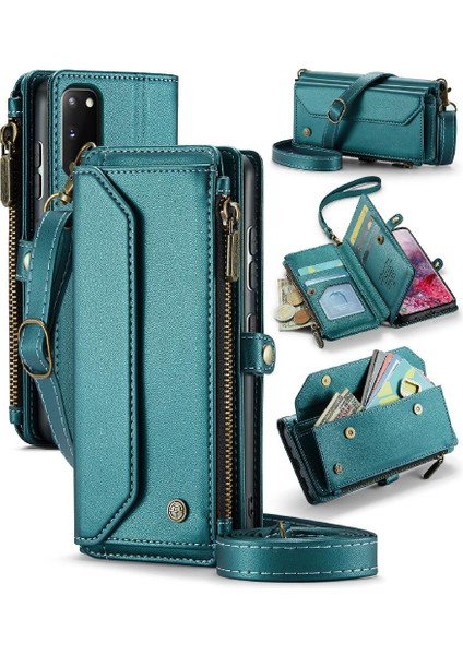 Kadınlar Için Crossbody Kılıf Samsung Galaxy S20 Cüzdan Kılıf Fermuar Faturaları (Yurt Dışından)