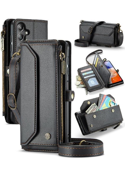 Samsung Galaxy A14 Için Crossbody Durumda 4g/5g Kart Tutucu Kılıf Cüzdan Rfid (Yurt Dışından)