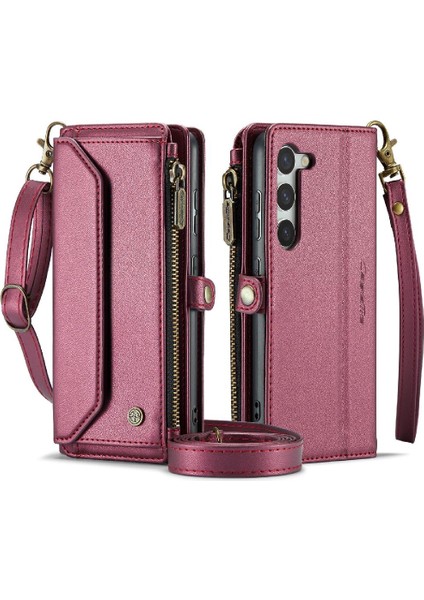 Samsung Galaxy S23 Artı Rfid Engelleme Cüzdan Kılıf Için Crossbody Durumda (Yurt Dışından)