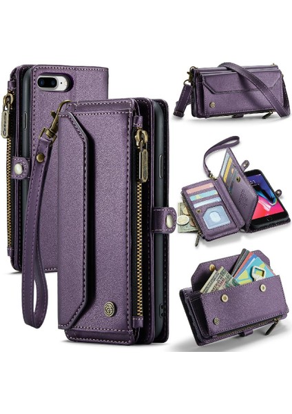 Iphone 6 Için Crossbody Durumda Artı/6s Artı Fermuar Faturaları Yuvası Kart Tutucu Için (Yurt Dışından)