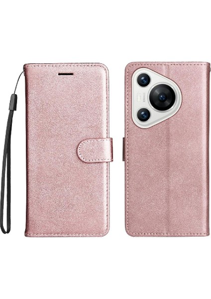 Kart Yuvası Klasik Düz Renk Iş Telefonu ile Huawei P70 Için Flip Case (Yurt Dışından)