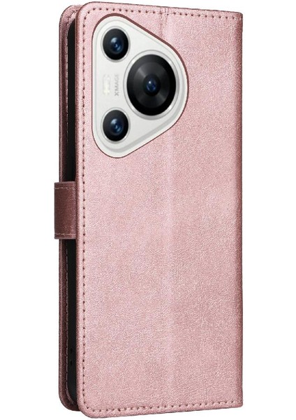 Kart Yuvası Klasik Düz Renk Iş Telefonu ile Huawei P70 Için Flip Case (Yurt Dışından)